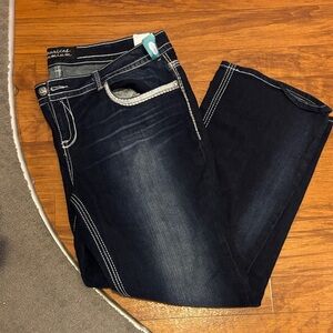 Maurices Dark Blue Flare Jeans